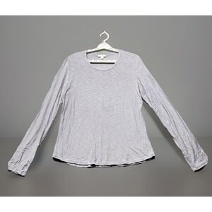 James Perse Cotton Modal Long Sleeve Tee Shirt‎ Top Size 3 (L) Gray Minimalist